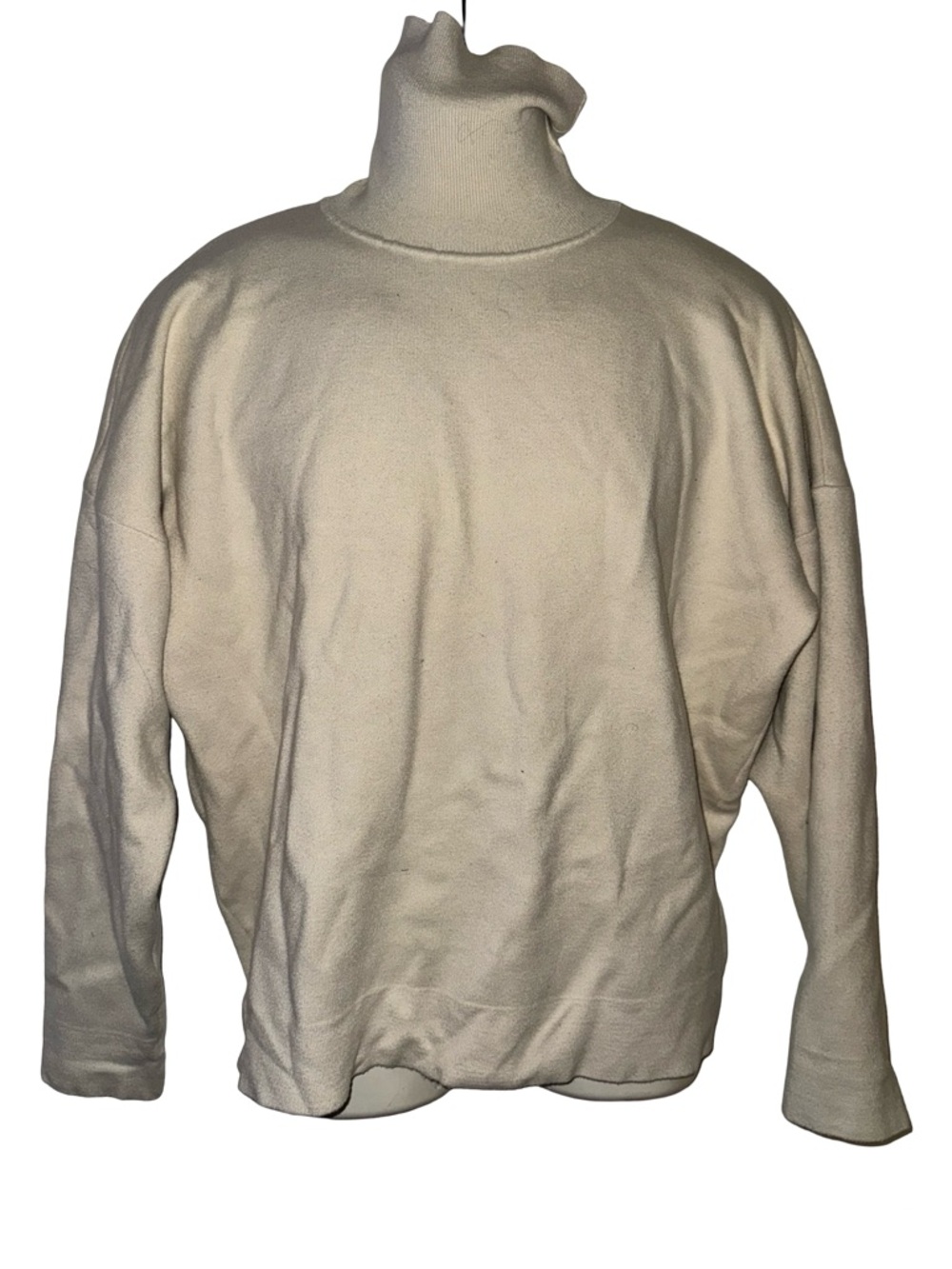 Zara Men's Cream Turtleneck Sweater